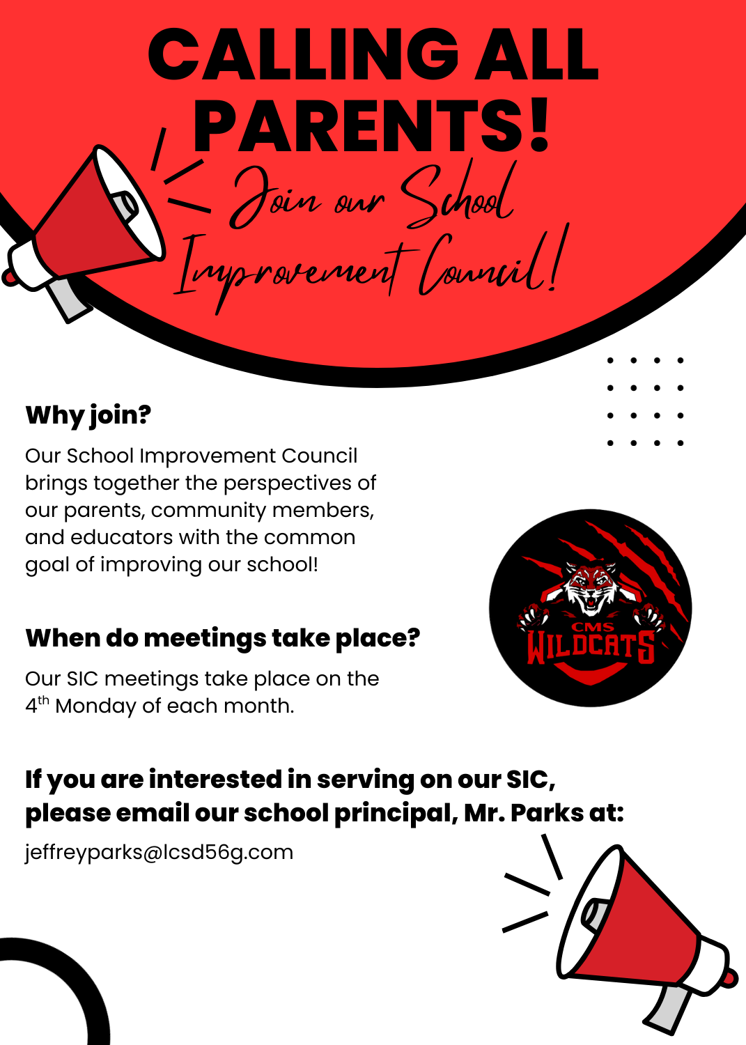 Calling Parents to Join SIC